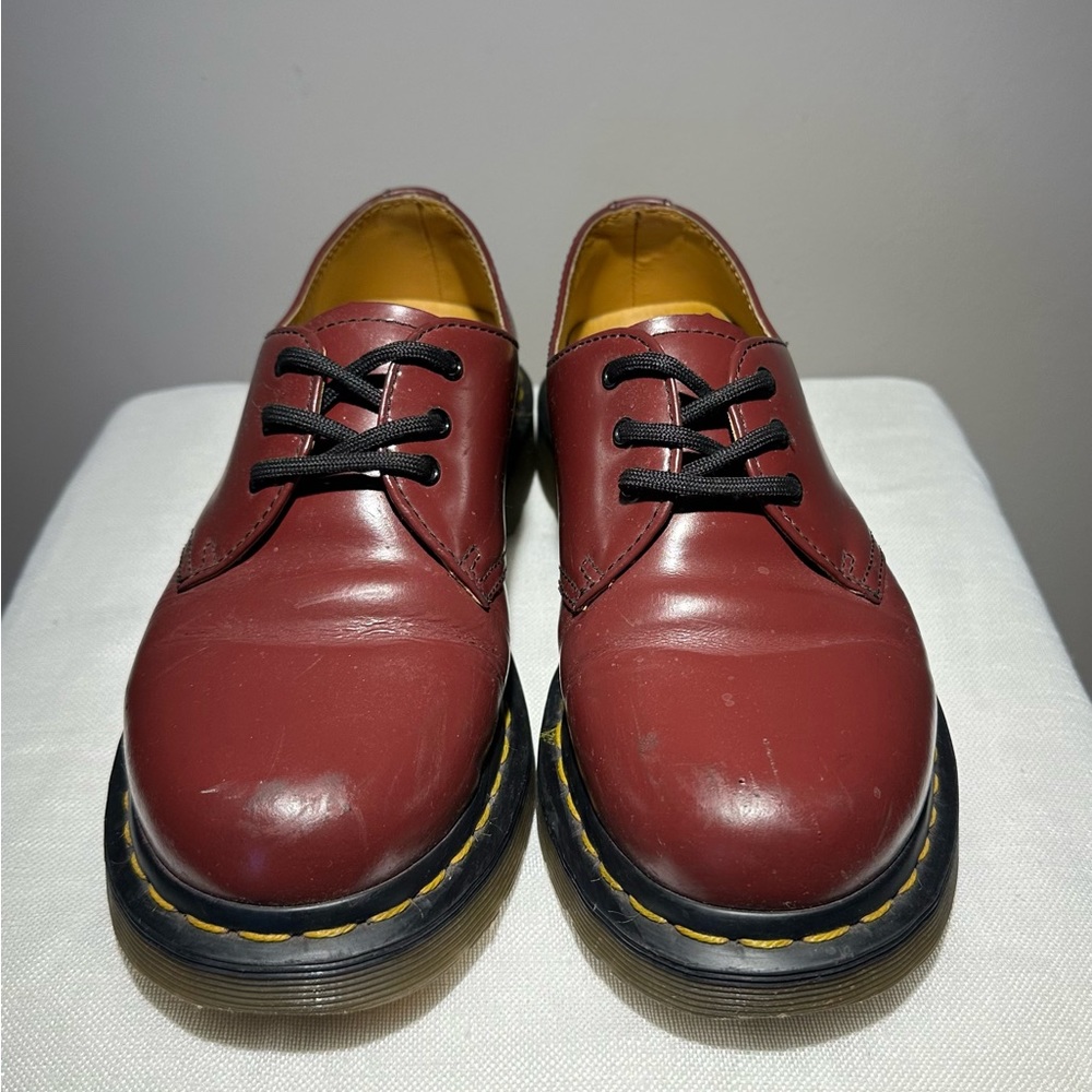 Dr. Martens Women’s cherry red Leather oxfords